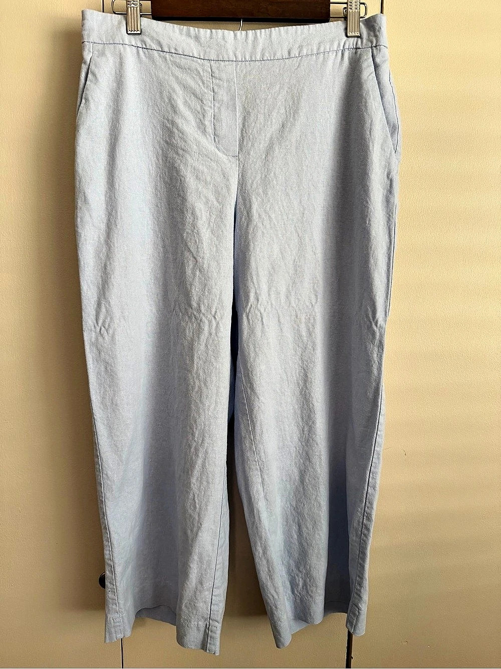 Simply Vera Wang Wide Leg Mid-Rise Pants in Blue Size Medium